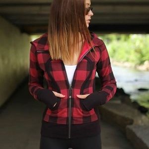 Lululemon Plaid Scuba Hoodie size 8